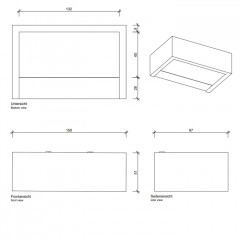 Decor Walther Box 15 N LED Светильник настенный 15x10x5см, светодиодный, 1x LED 18.4W, цвет: золото матовое