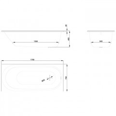 BETTE Comodo Ванна 170х75х45 с шумоизоляцией, белая, BetteАнтислип Sense