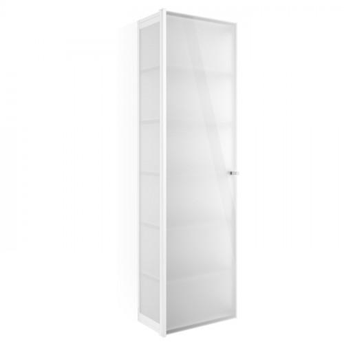 Decor Walther Glas S 4 Шкаф напольный 35x19x120см, стекло белое, цвет: хром ЗАКАЗ ПО ЗАПРОСУ