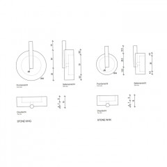 Decor Walther Stone WHK Крючок, цвет: белый / сталь матовая