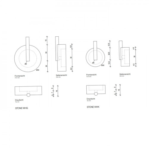 Decor Walther Stone WHK Крючок, цвет: белый / сталь матовая
