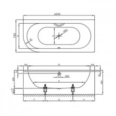 Bette Starlet V Ванна стальная 165х75x42 см, с самоочищающимся покрытием Glaze Plus, цвет белый (текущая спеццена только со склада!!!)