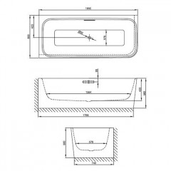Bette Art IV Ванна с шумоизоляцией 180х80x42 см, монтаж в угол слева, с самоочищающимся покрытием BetteGlasur ® Plus, цвет белый