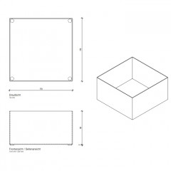 Decor Walther DW 367 Бокс универсальный 17x17x9см, цвет: хром