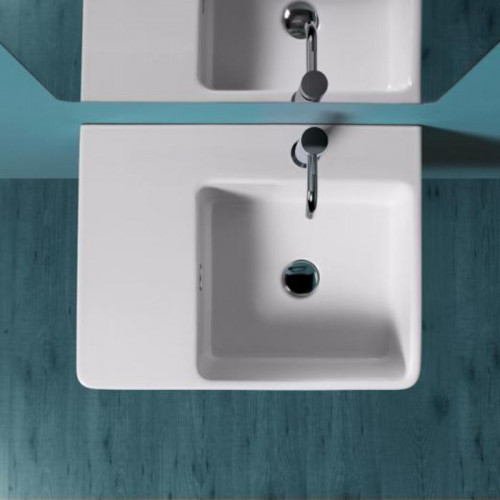 SIMAS Top e lavabi d'arredo раковина накладная/подвесная 60х45 с 1 отв. под смеситель правая ,цвет белый