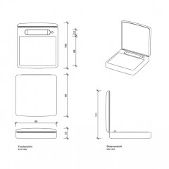 Decor Walther TS 1 Косметическое зеркало 9.5x10x2.5см, карманное, с подсветкой, увел. 7x, цвет: хром