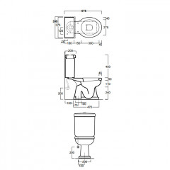 SIMAS Комплект вертикальных крепежей для унитаза/биде с колпачками цвета хром и белый