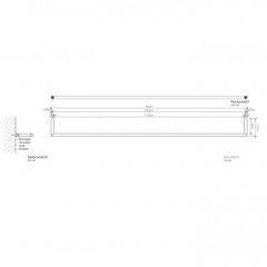Decor Walther Mikado HTE80 Полотенцедержатель 80см, цвет: сталь матовая