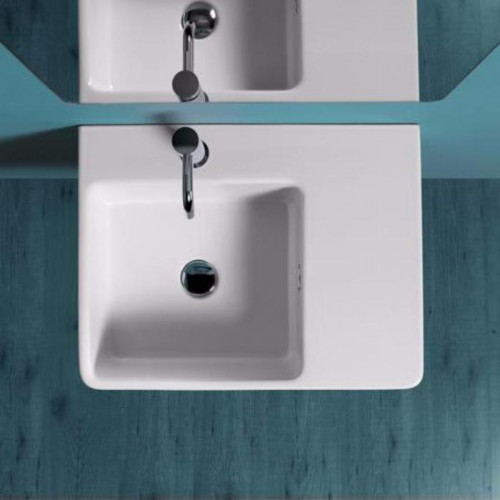 SIMAS Top e lavabi d'arredo раковина накладная/подвесная 60х45 с 1 отв. под смеситель левая ,цвет белый