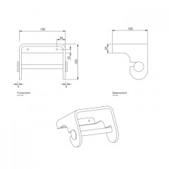 Decor Walther Stone TPH4 Держатель туалетной бумаги, подвесной, цвет: белый / хром