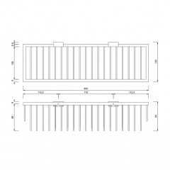 Decor Walther WA WND2 Корзина универсальная 40x12.5x9см для душа, подвесная, цвет: хром