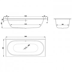 BETTE Starlet Spirit Ванна с шумоизоляцией 180х80х42, с покрытием BetteАнтислип, белая