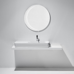 Simas Henges Раковина накладная/подвесная 100х50 см,с 1 отв под смеситель, с донным клапаном керамическим PLHE, цвет белый