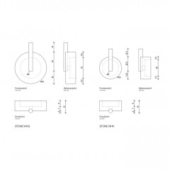 Decor Walther Black Stone WHK Крючок, цвет: черный матовый / сталь матовая