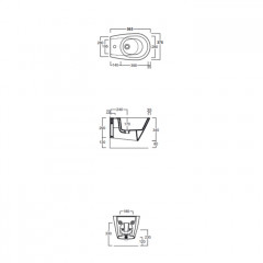 Simas Gambassi Биде подвесное с 1-м отверстием под смеситель 56.5х37,5 см, цвет белый (без креплений F85)