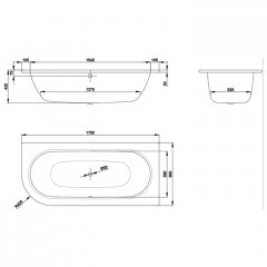 Bette Starlet V Ванна стальная 175х80x42 см, с самоочищающимся покрытием Glaze Plus, цвет белый