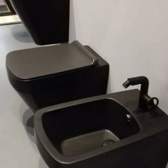 Simas Baden Baden Унитаз подвесной безободковый 56х36 см, цвет черный матовый (без креплений F85)