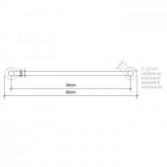 Decor Walther Classic HTE60 Полотенцедержатель 60см, цвет: никель полированный