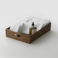 Decor Walther BASKET TRAY Лоток-поднос 34х45хh10 см , цвет ротанг темный