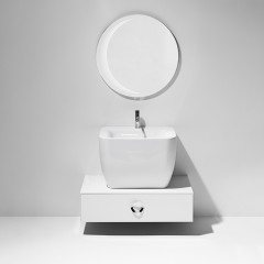 Simas Henges Зеркало круглое Mezzaluna с подсветкой