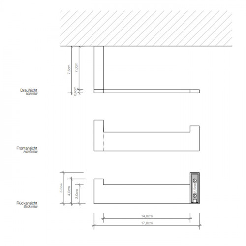 Decor Walther Brick TPH1 Держатель туалетной бумаги, подвесной, цвет: хром