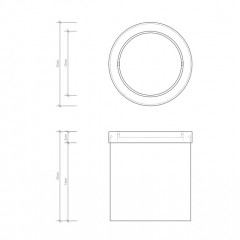 Decor Walther DW 1240 Корзина для бумаги 14.5xh16см, с крышкой, цвет: сталь полированная