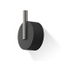 Decor Walther Black Stone WHK Крючок, цвет: черный матовый / сталь матовая