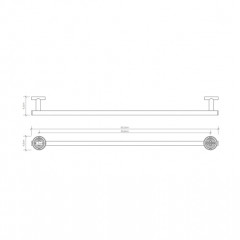 Decor Walther Basic HTE65 Полотенцедержатель 65см, цвет: хром