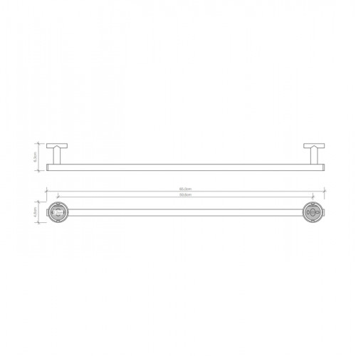 Decor Walther Basic HTE65 Полотенцедержатель 65см, цвет: хром
