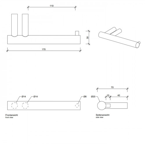 Decor Walther Bar TPH1 Держатель туалетной бумаги, подвесной, цвет: хром