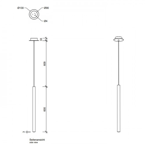Decor Walther Pipe 1 D Светильник потолочный 3.5xh70-220см с диммером, светодиодный, 1x LED 6.5W, цвет: латунь полированная ЗАКАЗ ПО ЗАПРОСУ