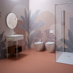 SIMAS JUNIPER Биде напольное 53,5x370xh42см, с 1 отв. для смесителя, цвет белый