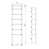 Decor Walther HTL 50 Полотенцедержатель лестница 48x166см, напольный, цвет: хром