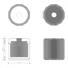 Decor Walther Kristall KB Диспенсер для салфеток 15x15см, хрустальное стекло, цвет: фиолетовый