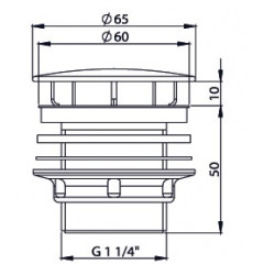 BETTE Донный клапан 1 1/4,цвет хром
