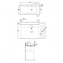 SIMAS Frozen Пара стоек для консоли/раковины, цвет хром (необходимо заказать штангу)