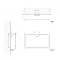Decor Walther Basic HTR Полотенцедержатель кольцо, цвет: хром