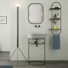 SIMAS WAVE Структура металлическая наполная 50х40х75 см, для раковины WA02,цвет черный матовый