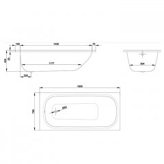 BETTE FORM Ванна прямоугольная 1600х750х420 мм, цвет белый