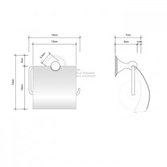Decor Walther Classic TPH4 Держатель туалетной бумаги, подвесной, цвет: никель полированный