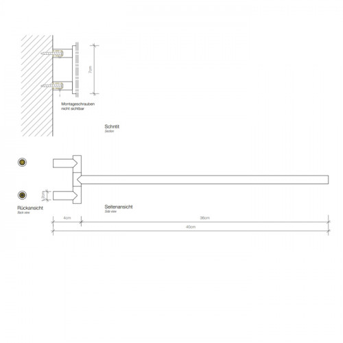 Decor Walther Mikado HTE20 Полотенцедержатель 20см, цвет: белый матовый
