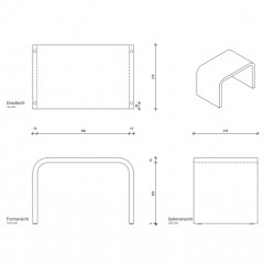 Decor Walther Black Stone SCH Подставка 24.5x33x21.5см, цвет: черный матовый