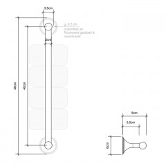 Decor Walther Classic GTH Полотенцедержатель 46см, вертикальный, цвет: никель полированный