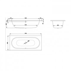 BETTE STARLET Ванна прямоугольная 1750х800х420 мм., в комплекте с шумоизоляцией, цвет белый