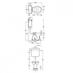 SIMAS Комплект вертикальных крепежей для унитаза/биде с заглушками цвета золото