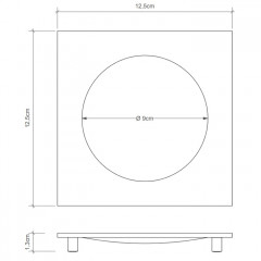 Decor Walther Cube DW 351 Мыльница настольная, цвет: золото матовое