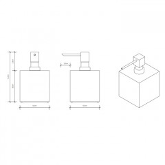 Decor Walther Cube DW 475 Дозатор для мыла, настольный, цвет: хром