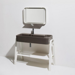 SIMAS HOP Раковина чаша подвесная 100x50xh18 см, без отв. для смесителя, цвет MOKA MATT