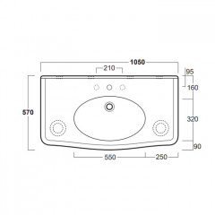 SIMAS Arcade Кронштейн керамический (1шт) для консолей AR864/AR874, цвет белый (продается кратно 2шт)