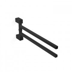 Decor Walther Corner HTH2 Полотенцедержатель поворотный 39.8см, двойной, цвет: черный матовый